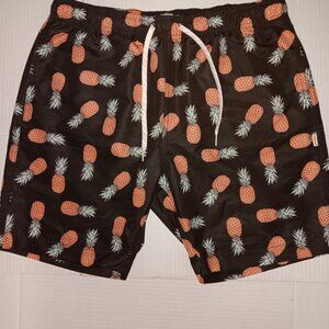 AMBSN CALIFORNIA PINEAPPLE SWIM SHORTS SIZE MEDIUM